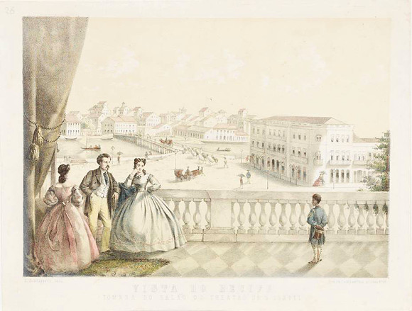 Vista do Recife tomada do Salão do Theatro de S. Isabel, c.1863